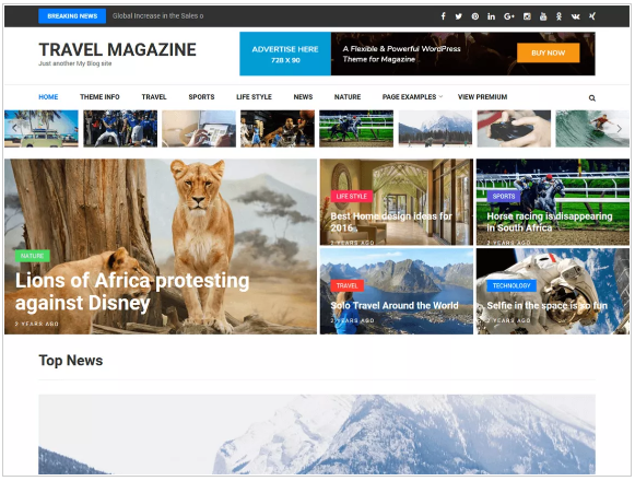 plantillas wordpress travel magazine