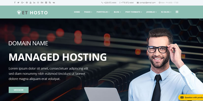 et host plantilla joomla para empresas de hosting