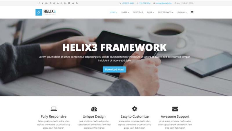 plantillas joomla helix3 hosting