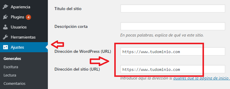 Solucionar el error too many redirects de WordPress ajustes