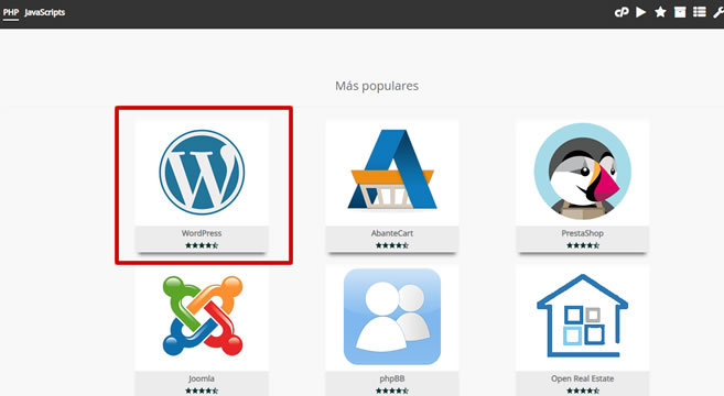 instalar wordpress para crear tu blog con el instalador