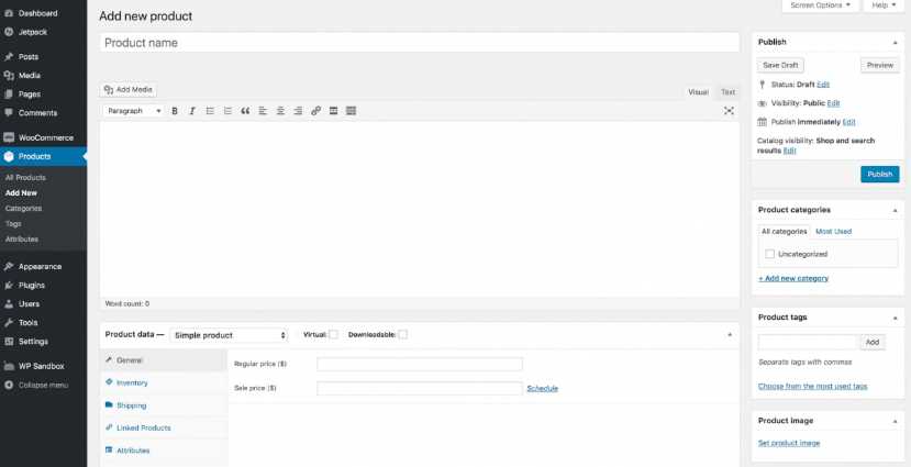 instalar woocommerce publicar producto