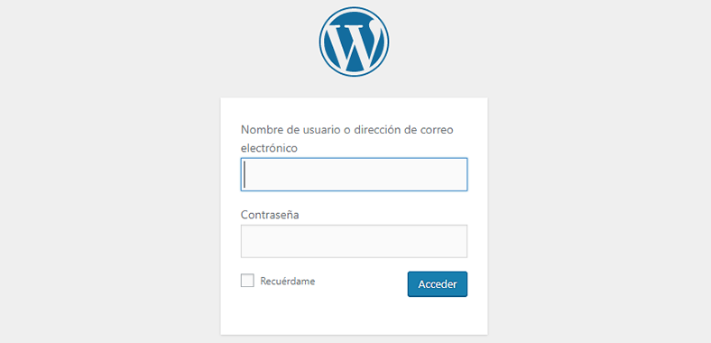 solucionar pantalla blanca de la muerte en WordPress login de wordpress