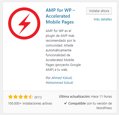 amp wordpress instalar ahora configurarlo luego