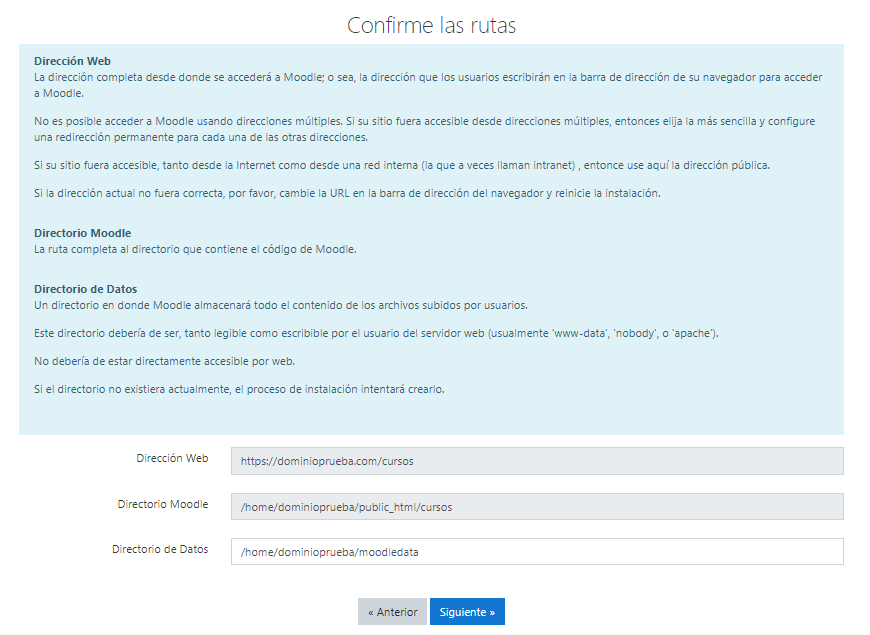 ubicacion moodle ruta