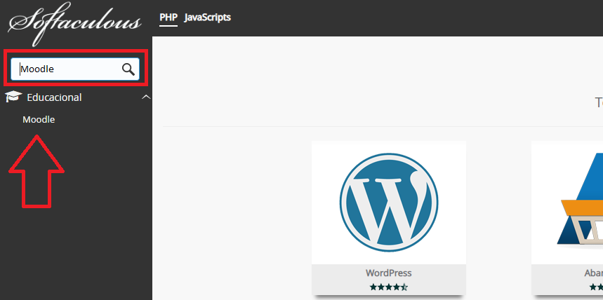 instalador de moodle cpanel instalar