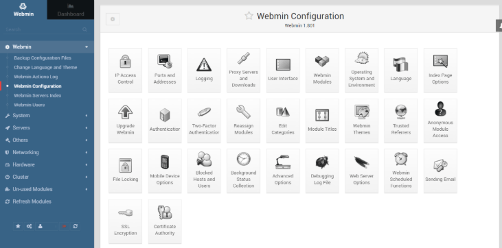 webmin panel de control gratis