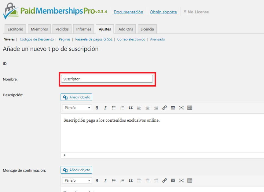 paso 4 de cómo crear un membership site en wordpress