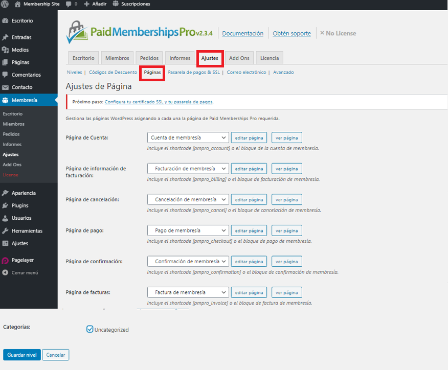 paso 7 de cómo crear un membership site en wordpress