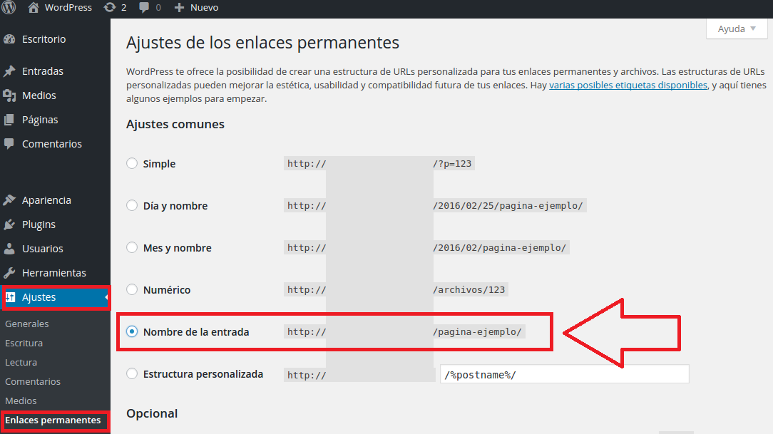 solucionar error 404 enlaces permanentes wordpress