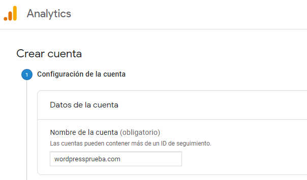 google analytics crear cuenta instrucciones