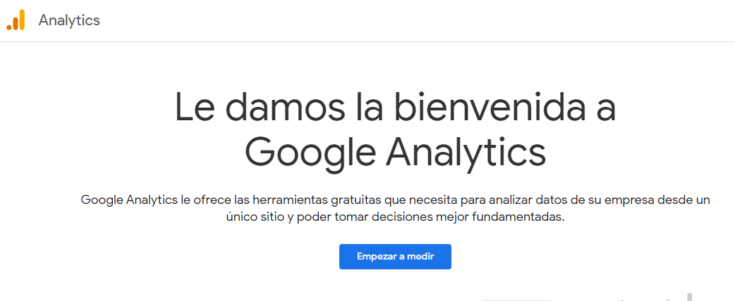 google analytics crear cuenta