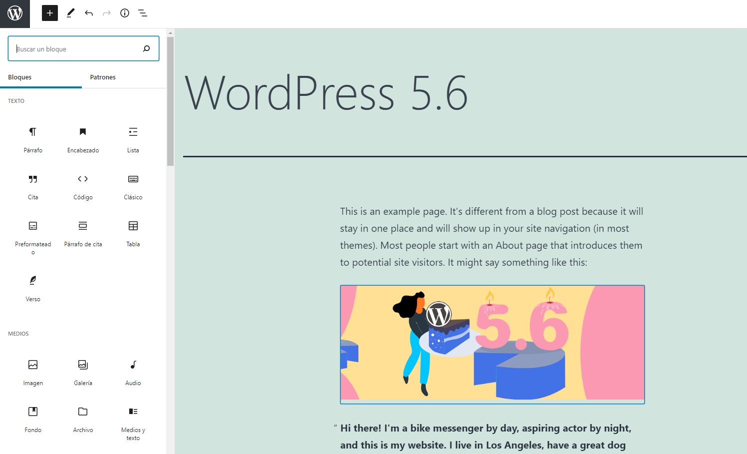 wordpress 5.6 cambios version bloques