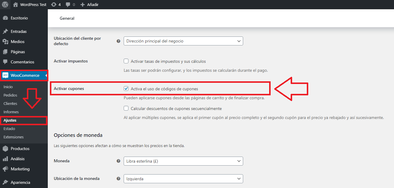 woocommerce cupones de descuento