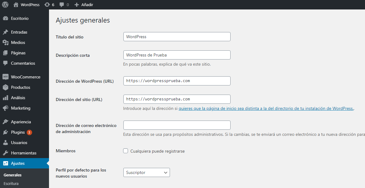 wordpress sitio no seguro