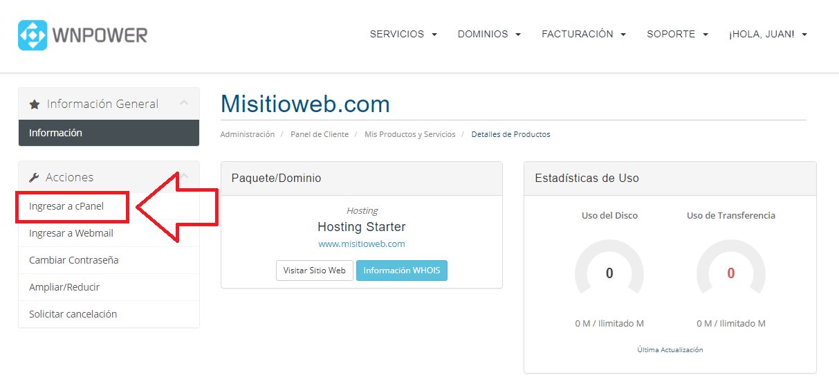 alternativa a wix subir sitio mudar atajo cpanel