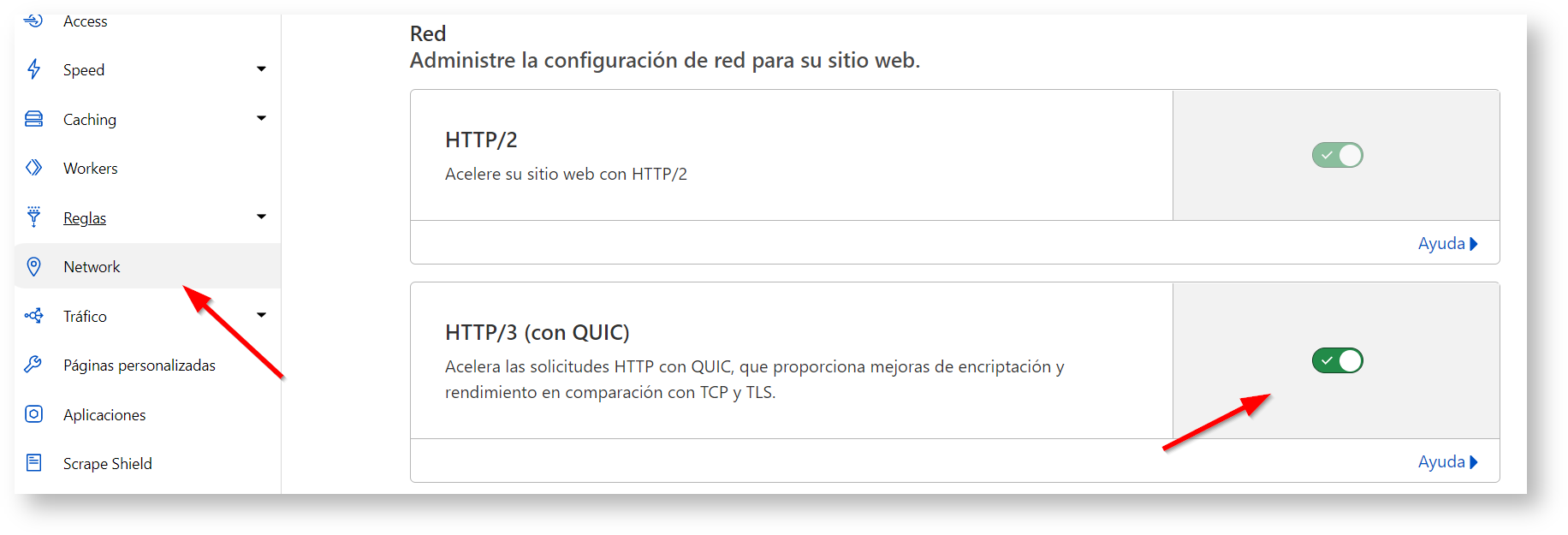 activar http3 cloudflare