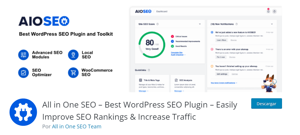 seo wordpress all in one SEO