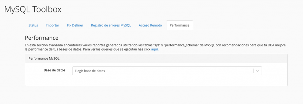 performance MySQL