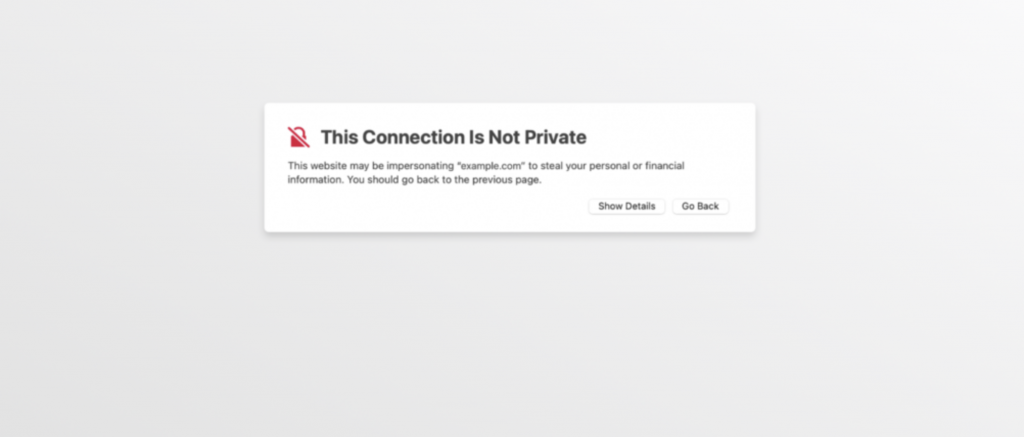 La conexión no es privada en Safari