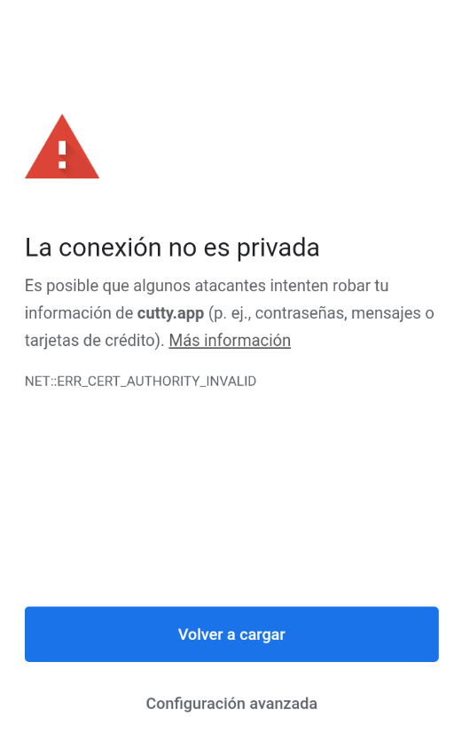 Android tu conexión no es privada Android tu conexión no es privada