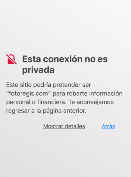 Safari iOS tu conexión no es privada Safari iOS tu conexión no es privada