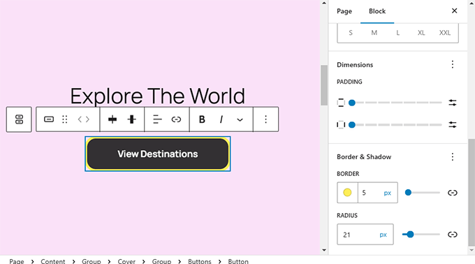 Bordes en más bloques en WordPress 6.7