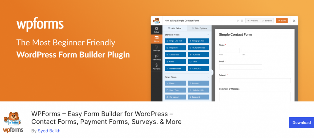 mejor plugin para formularios de wordpress 2025 wpforms