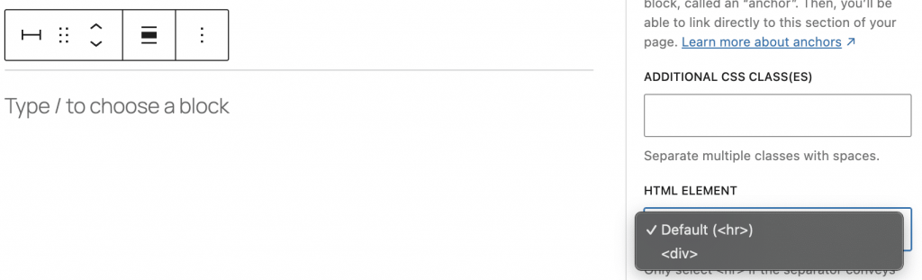 Wordpress 6.9 etiqueta separador Wordpress 6.9 etiqueta separador
