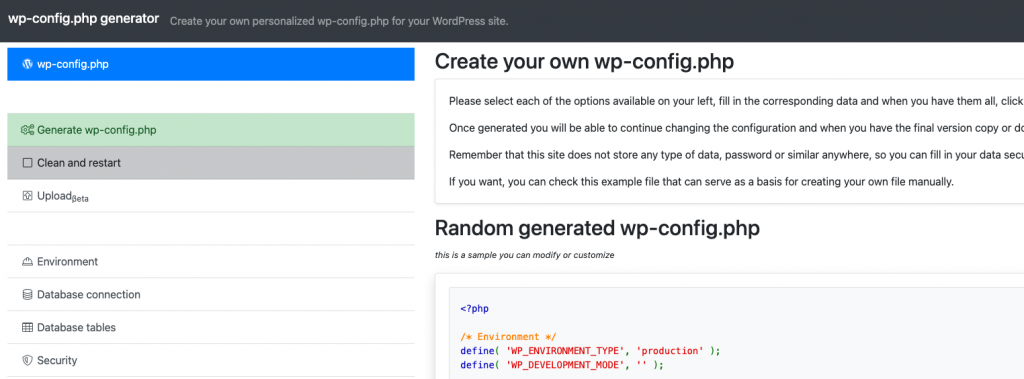 Archivo wp-config.php de WordPress wp-config.pro