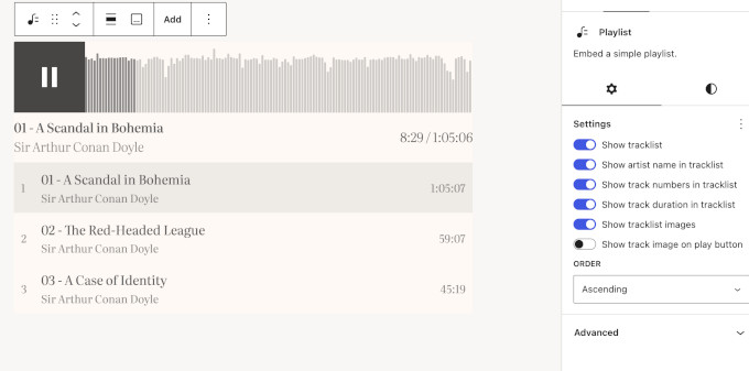 El nuevo bloque de Playlist o lista de reproducción de WordPress 7.1 El nuevo bloque de Playlist o lista de reproducción de WordPress 7.1