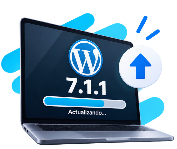 Actualización de WordPress 7.1.1 desde el panel de administración