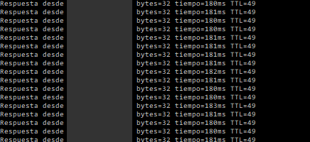 Ping a un servidor de hosting en el extranjero