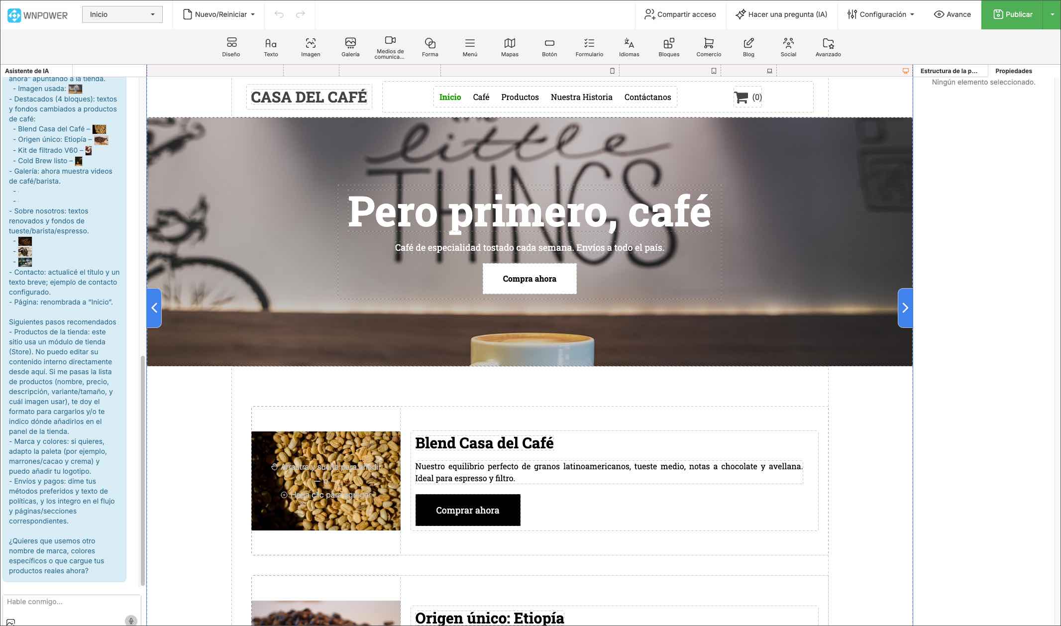 Constructor web IA WNPower