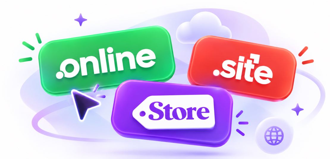 Hosting Argentina con dominios .online, .site y .store